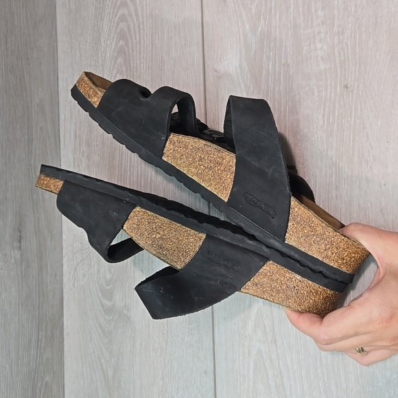 Aerothotic Women Florida Leather sandal slide flats shoes sz 40/9 - Picture 9 of 13